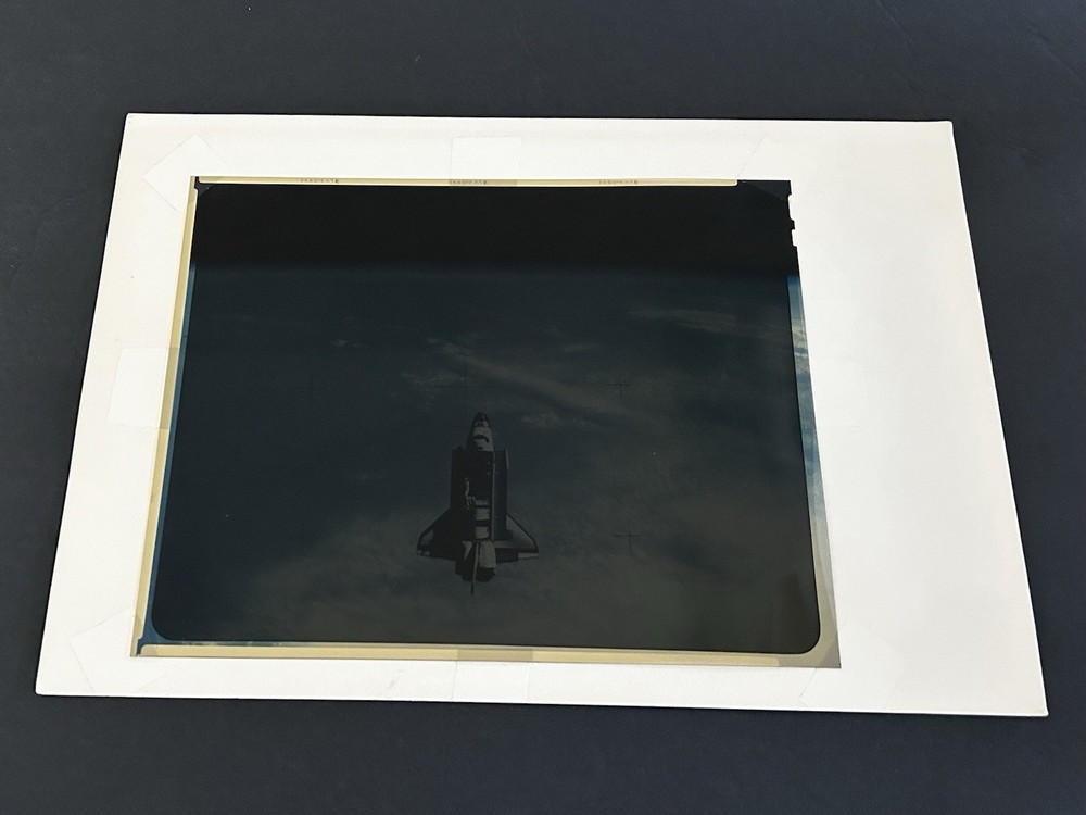 1983 NASA KSC Shuttle Challenger STS-7 Orbits Earth Presentation Transparency