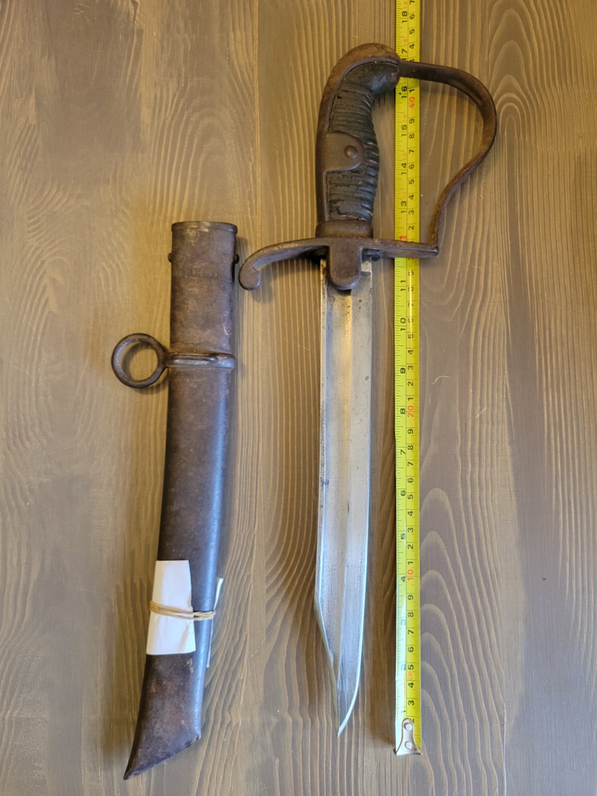 Imperial German Sword Cut-Down w/ Scabbard dated "1894"