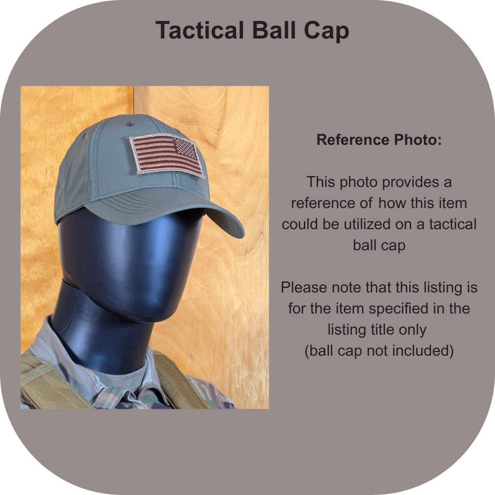 Reverse American Flag Patch - Subdued Desert Sand Tan - Hook - Tactical Patch