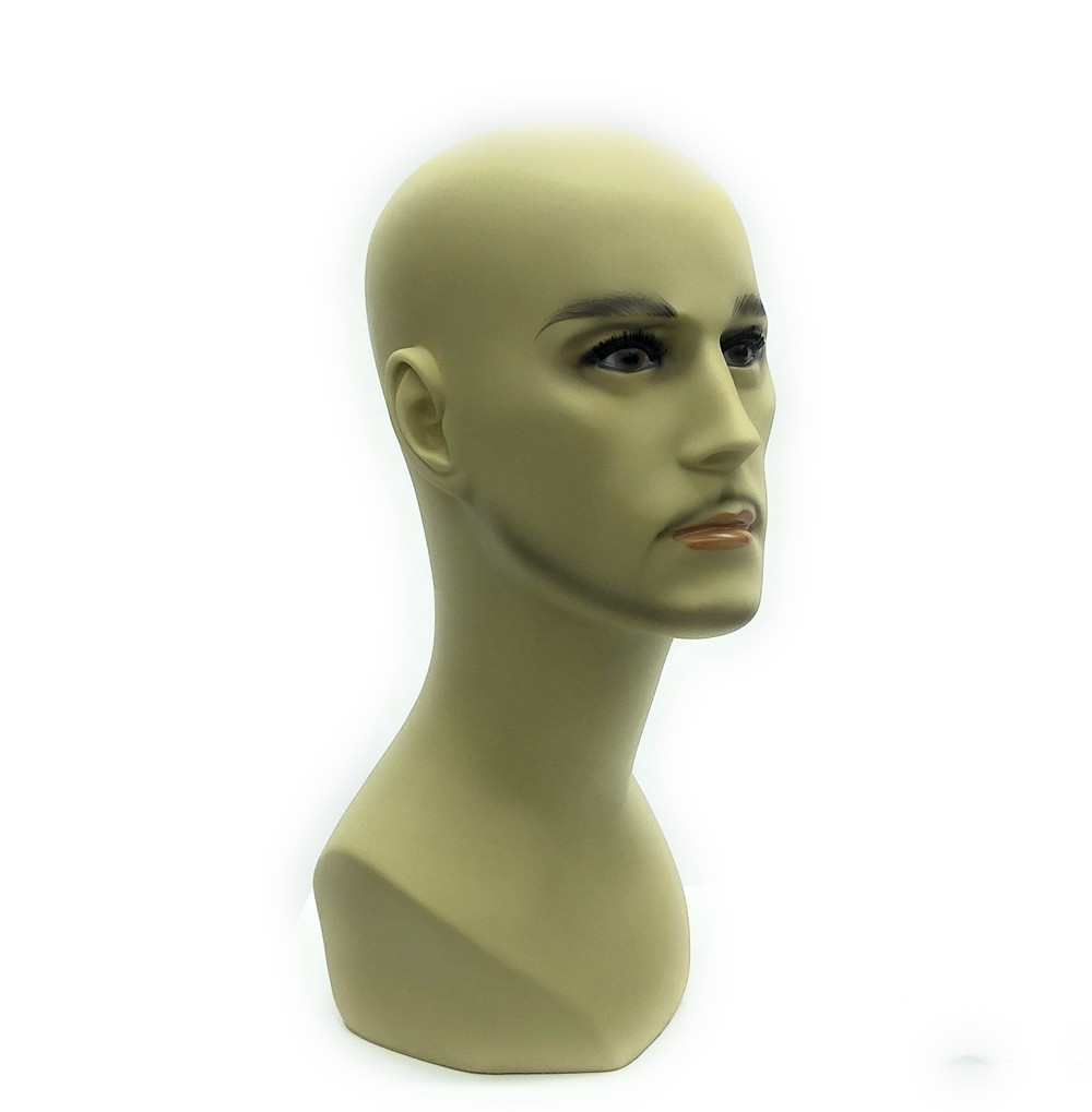 2PCS Male Mannequin Head Bust Wig Hat Jewelry Display #MD-JackF1 X2
