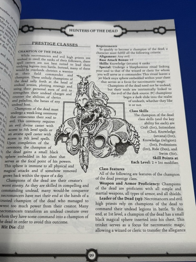 Undead d20 System Sourcebook AEG 8304 Dungeons & Dragons 3E 2002 RPG Guidebook