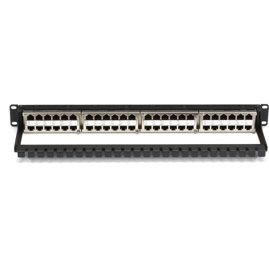 BlackBox JPM816AHD Cat6 48-Port Feed-Through Patch Panel 1U