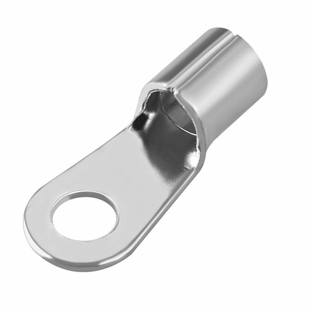 5PCS Ring Terminal, Non Insulated, 6 Wire Size, 1/4 Stud Size #