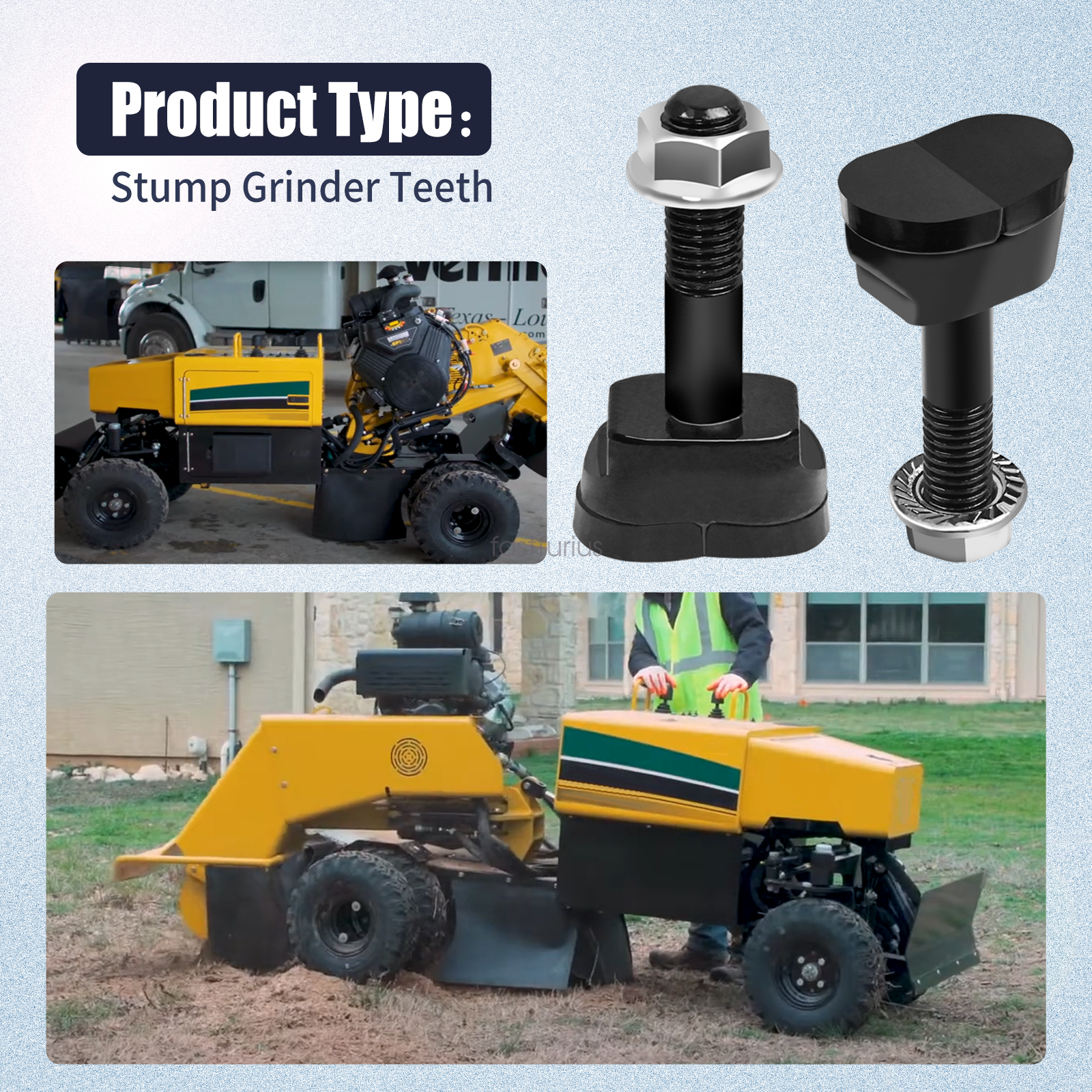 16 Pack of Alternative For Verm Stump Grinder Teeth Fits Vermeer Yellow Jacket