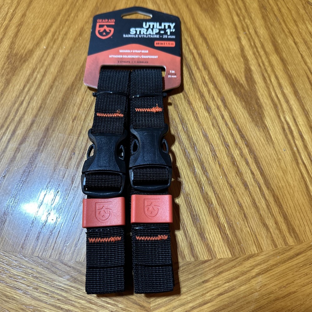 Gear Aid Utility Organizer Strap 2-Pack Black 1” Wide 60”