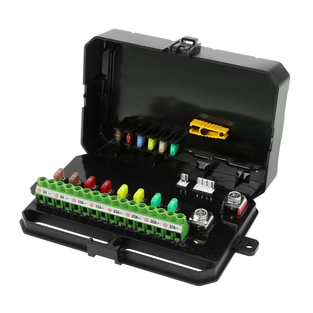 AUXBEAM 8 Gang Switch Panel Relay System LED Light Control Blue Backlit ATV UTV
