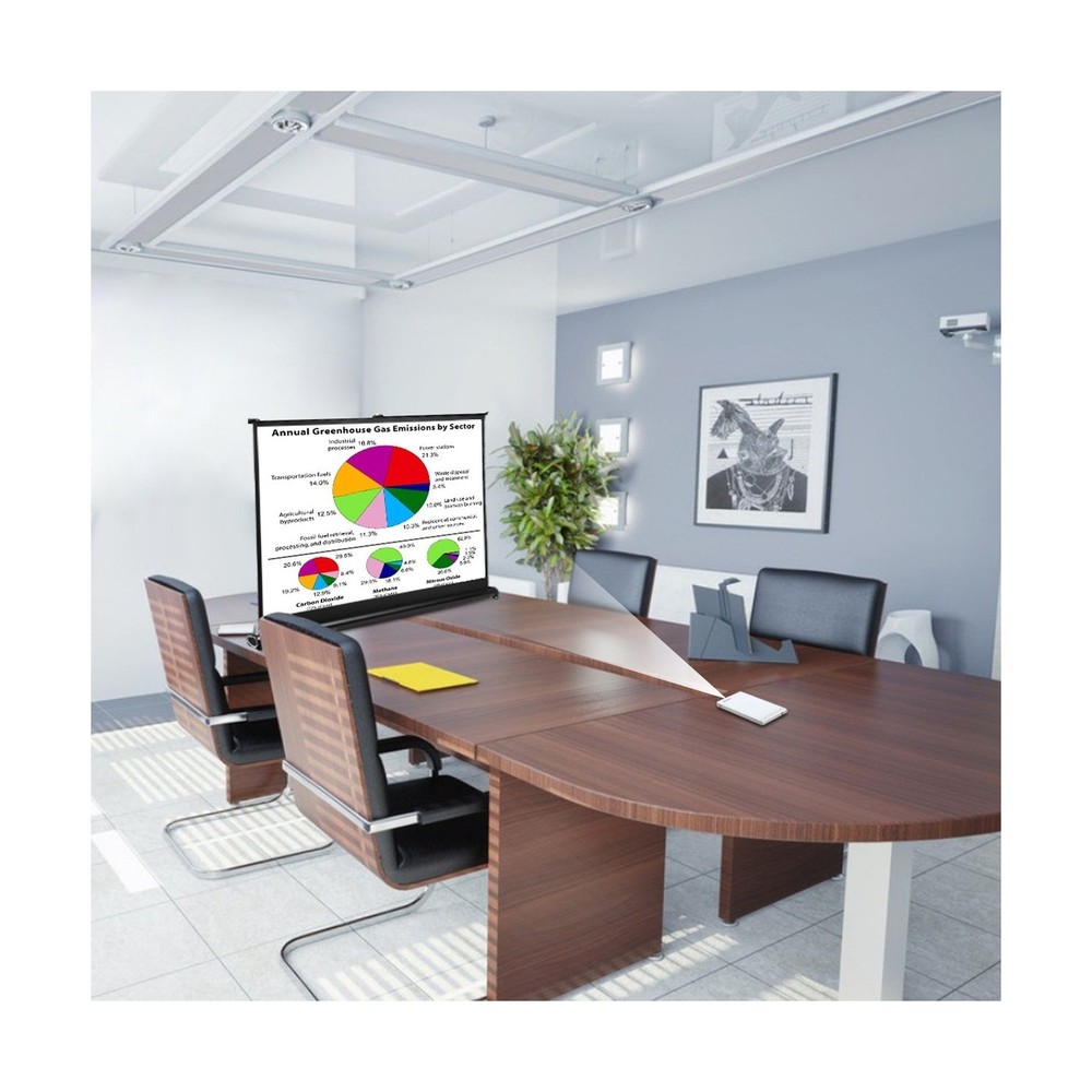 New Portable Mobile 50 Inch Projector Screen Pull Down, 16:9 Projector Screen...