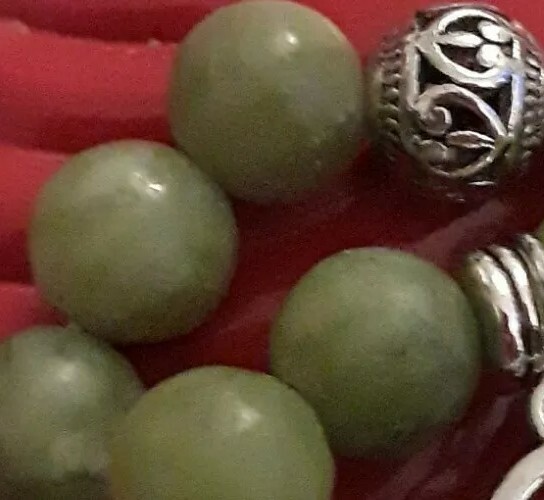 Connemara Marble Bead Bracelet with Irish Claddagh Charm