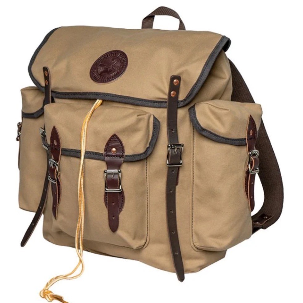 Duluth Pack Wanderer Backpack Khaki Canvas Leather Rucksack