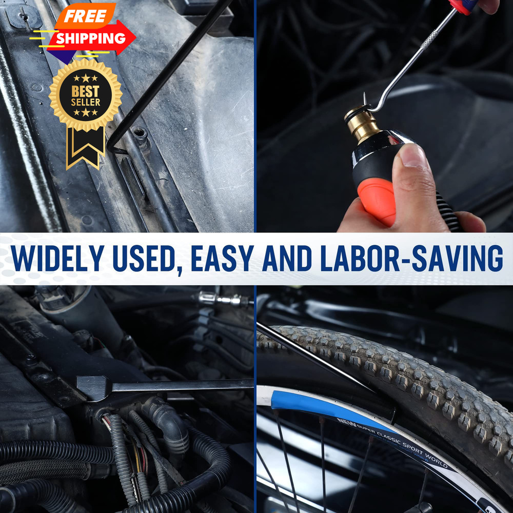 WORKPRO 9Pcs Precision Pick & Hook Set with Scraper, Small, Multicolor