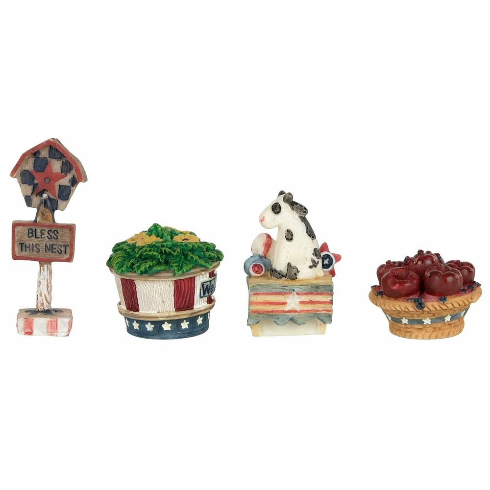Mary's Moo Moos Ameri-Cow 12pc Mini Figurines Accessory Pack 634700 Patriotic
