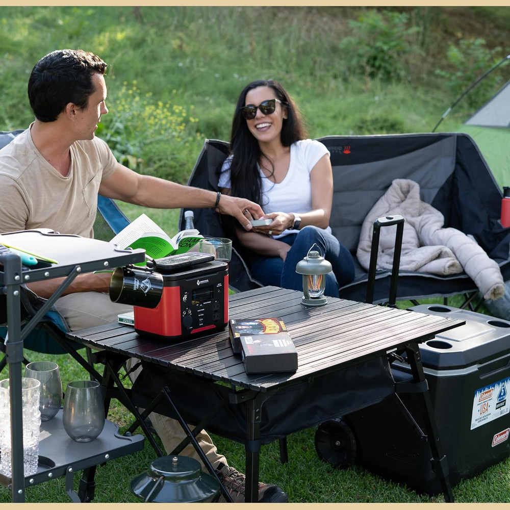 39" Aluminum Folding Camp Roll up Table W/Adjustable Height, Undertable Mesh Sto