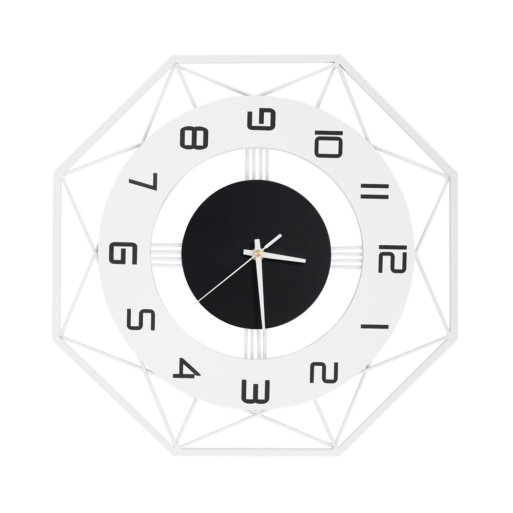 Modern Wall Clock - Silent Battery Powered Analog , Easy Mount