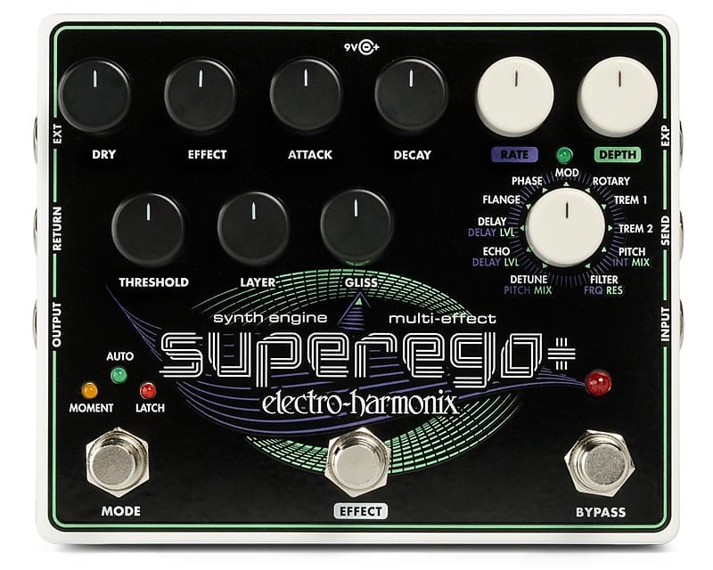 Electro Harmonix Superego Plus Super Synth Engine Guitar Effect Pedal W/Effects