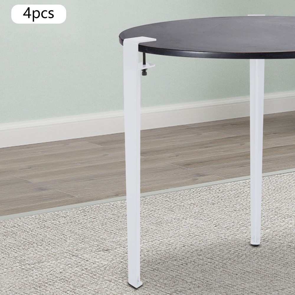 4pcs Adjustable Table Legs, Table Clamp Legs, F-shaped Table Legs White