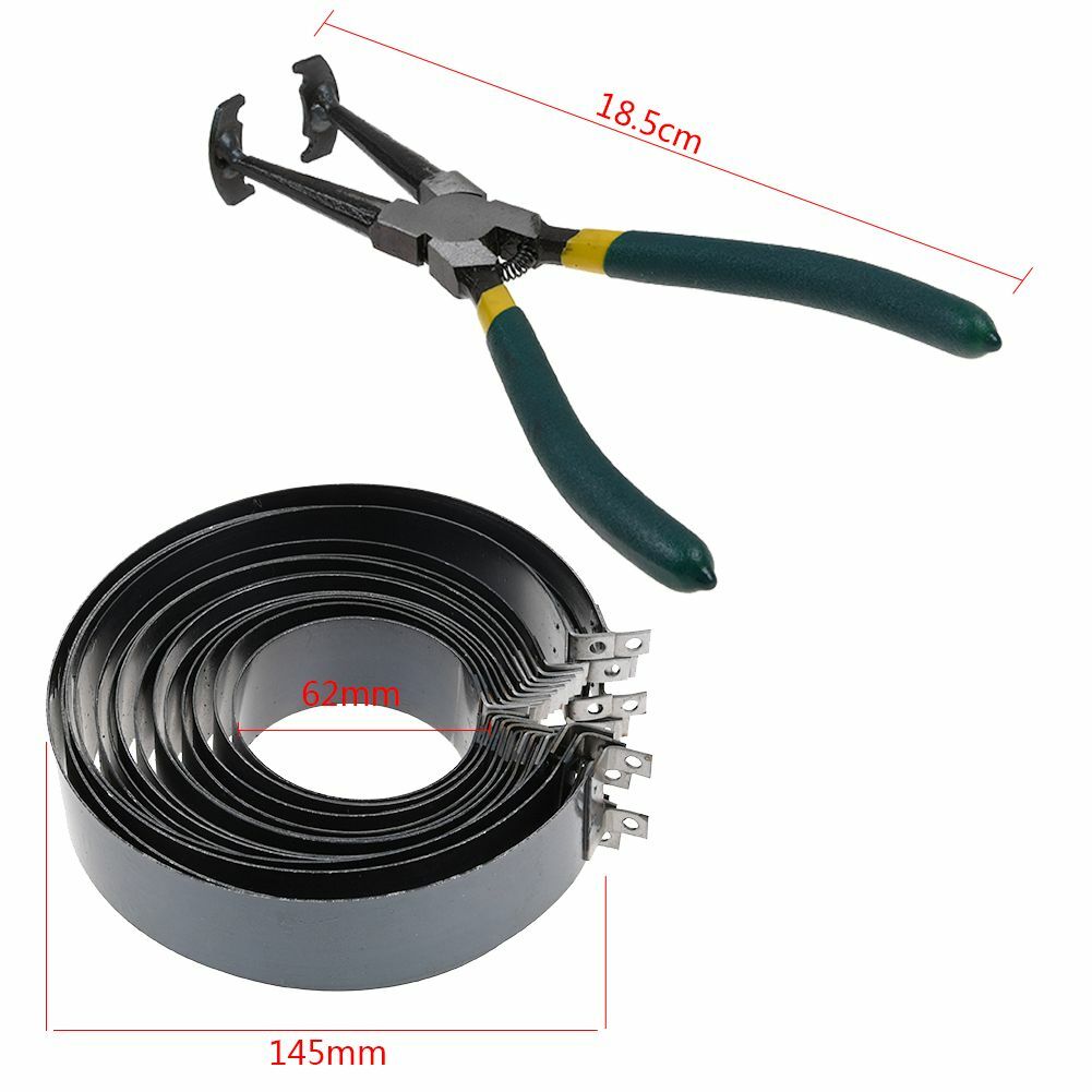 Motorcycle Piston Ring Compressor Cylinder Installer Tool Kit w/ Pliers &14 Band
