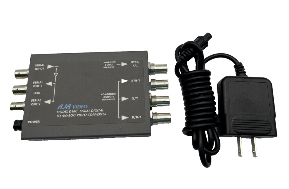 AJA Video D10C Serial Digital Video to Analog Converter - TESTED