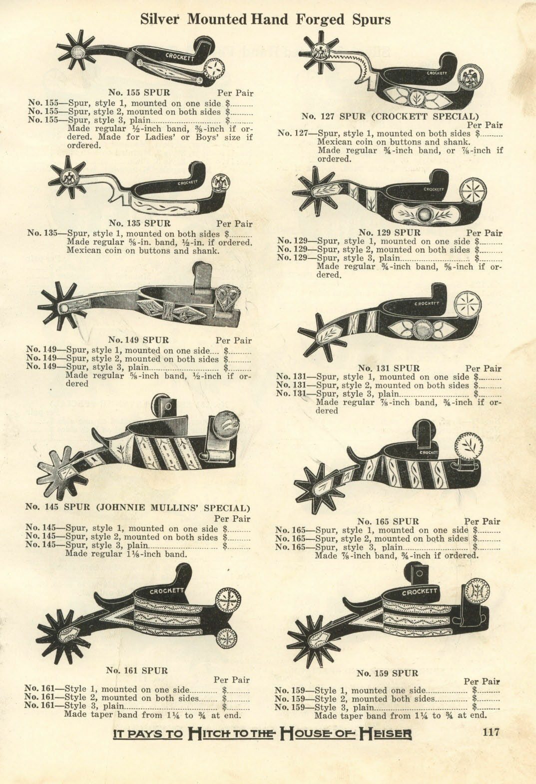 H.H. Heiser Catalog #21 on CD - Saddles, Bits, spurs and much more