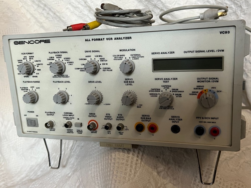 Sencore VC93 All Format VCR Analyzer