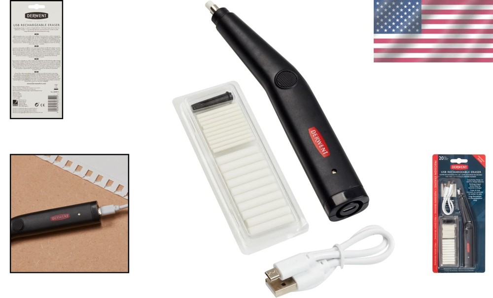 Effortless Precision: Rechargeable USB Eraser with Extra Fine Tip & 20 Refills