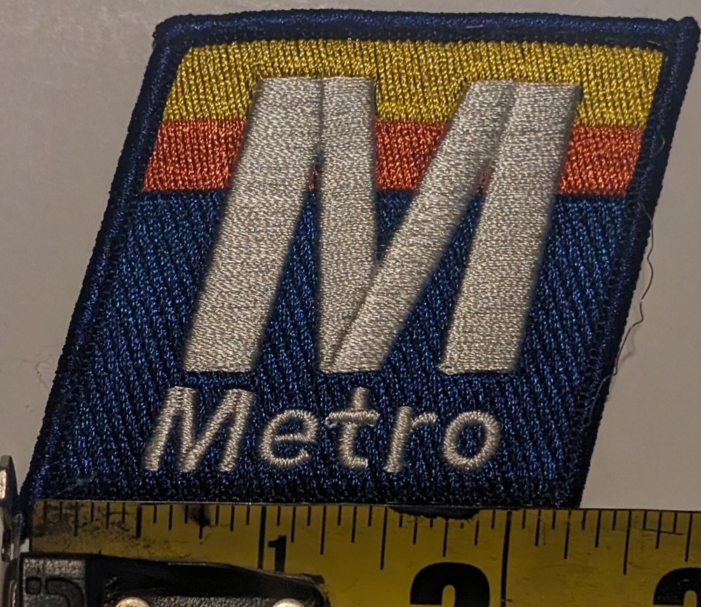 M Madison Metro Blue/Red/Yellow Patch, 2¼" ea side