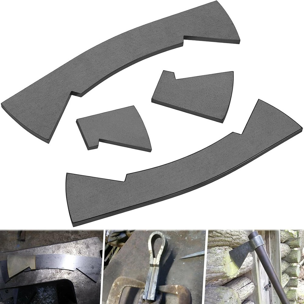 4Pack Tomahawk Head Kit Throwing Axe Tactical Fixed Blade Axe Hatchet Hawk Maker
