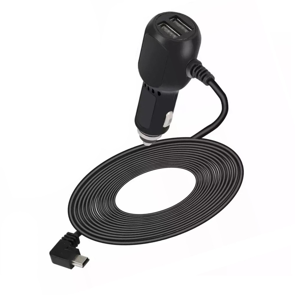 Blue LED light indicator Car Charger Cable Power Cord Supply for DVR Camera GPS