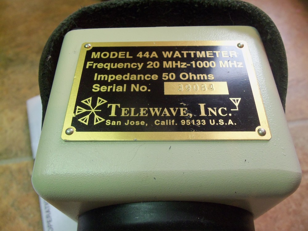 TELEWAVE 44A RF Thruline Wattmeter Watt Reading Meter / Nice