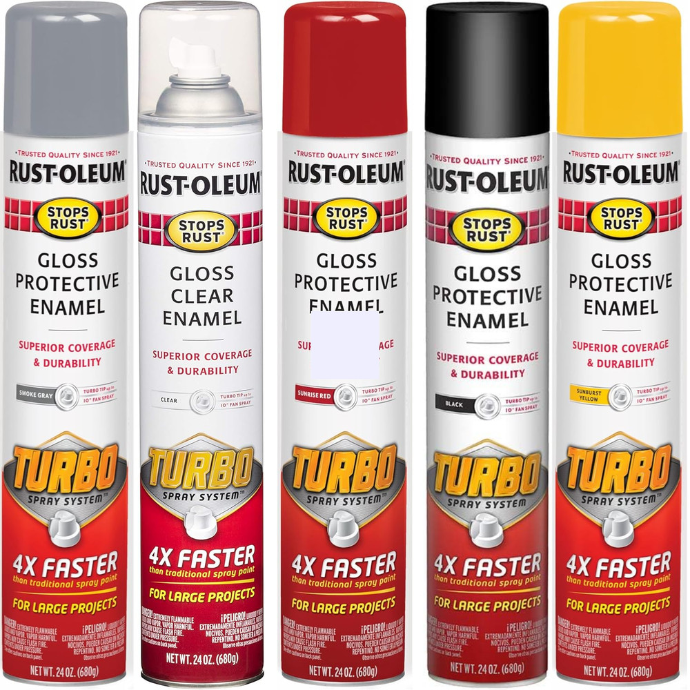 Rust-Oleum 393378 Stops Rust Turbo Spray Paint, 24 Oz