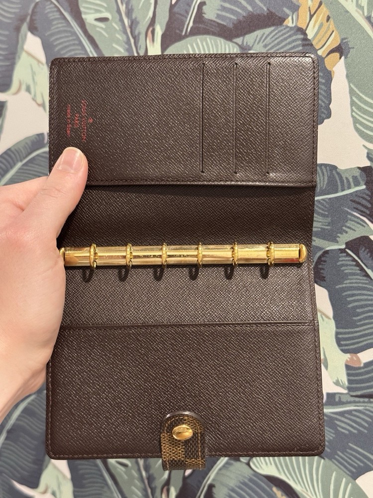 Louis Vuitton Damier Ebene Small Ring Agenda Cover