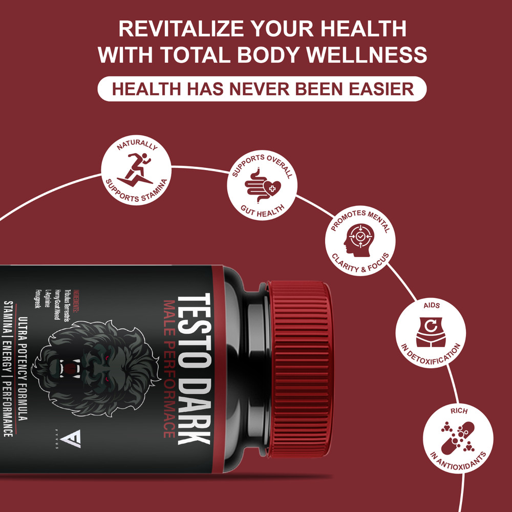 Testo Dark Max Performance Supplement, TestoDark Pills (60 Capsules)
