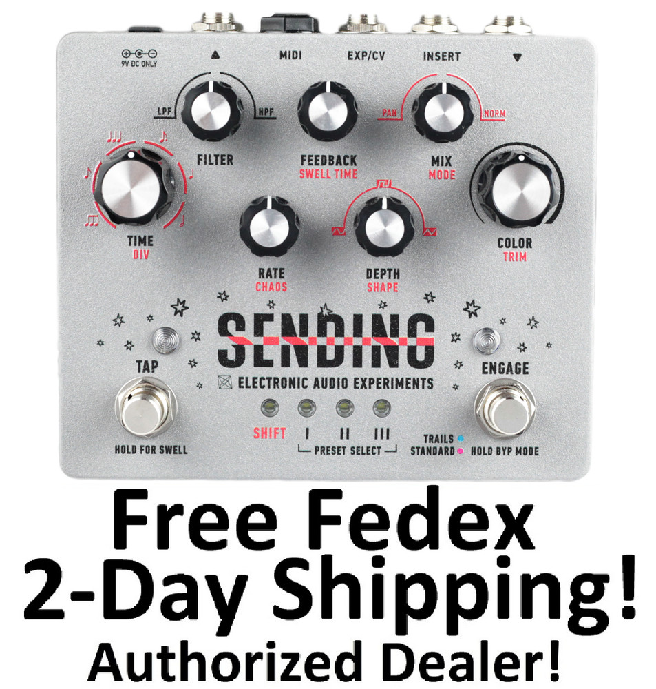 New Electronic Audio Experiments Sending V2 Delay Guitar Effects Pedal