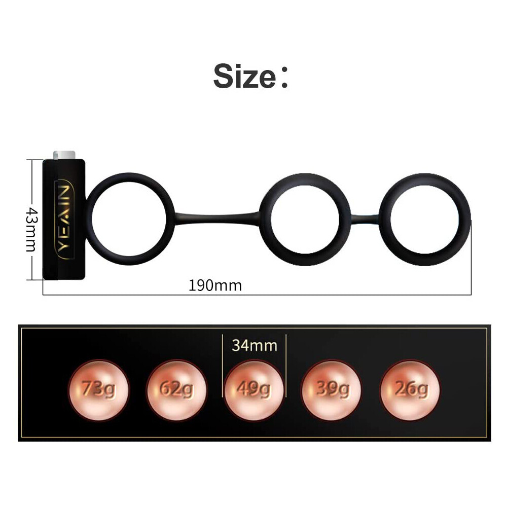 6PCS/Set Ball Trainer Weight Hanger Stretcher Penis Extender Exercise, 3 Loop