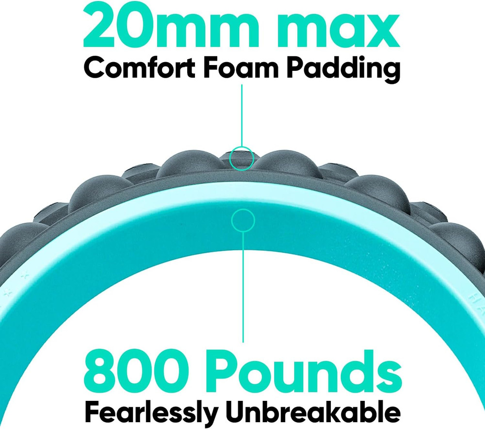 Back Roller, Back Wheel Foam Roller - Targeted Muscle Roller for Deep Tissue Mas