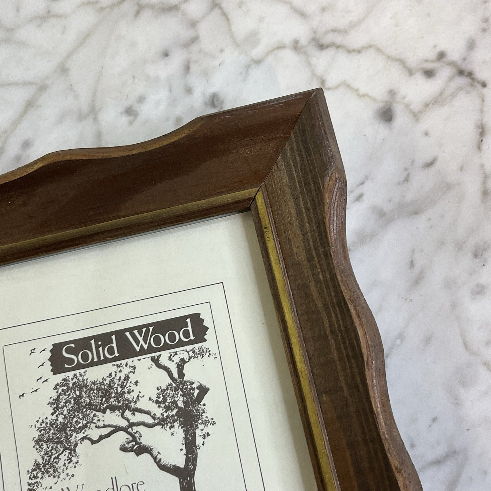 Woodlore Solid Wood Picture Frame Brown 5x7 Acme Frame Products Vintage MCM