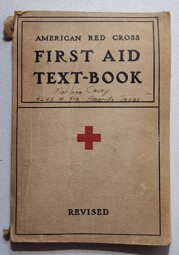American Red Cross First Aid Textbook 1933