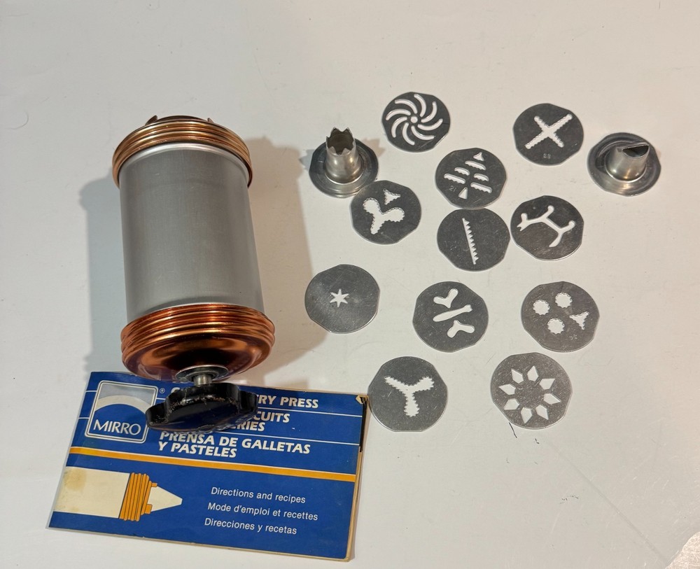 Mirro Cookie Press Vintage With Tips & Discs