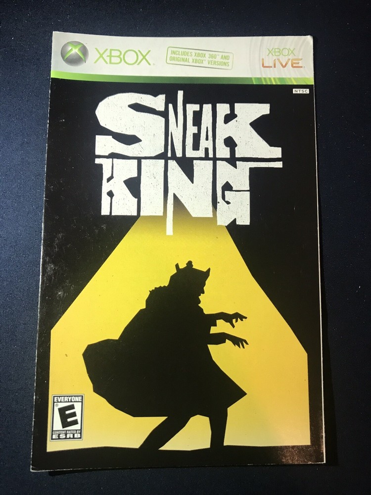 🔥Sneak King (Microsoft Xbox 360, 2006) ORIGINAL MANUAL ONLY🔥
