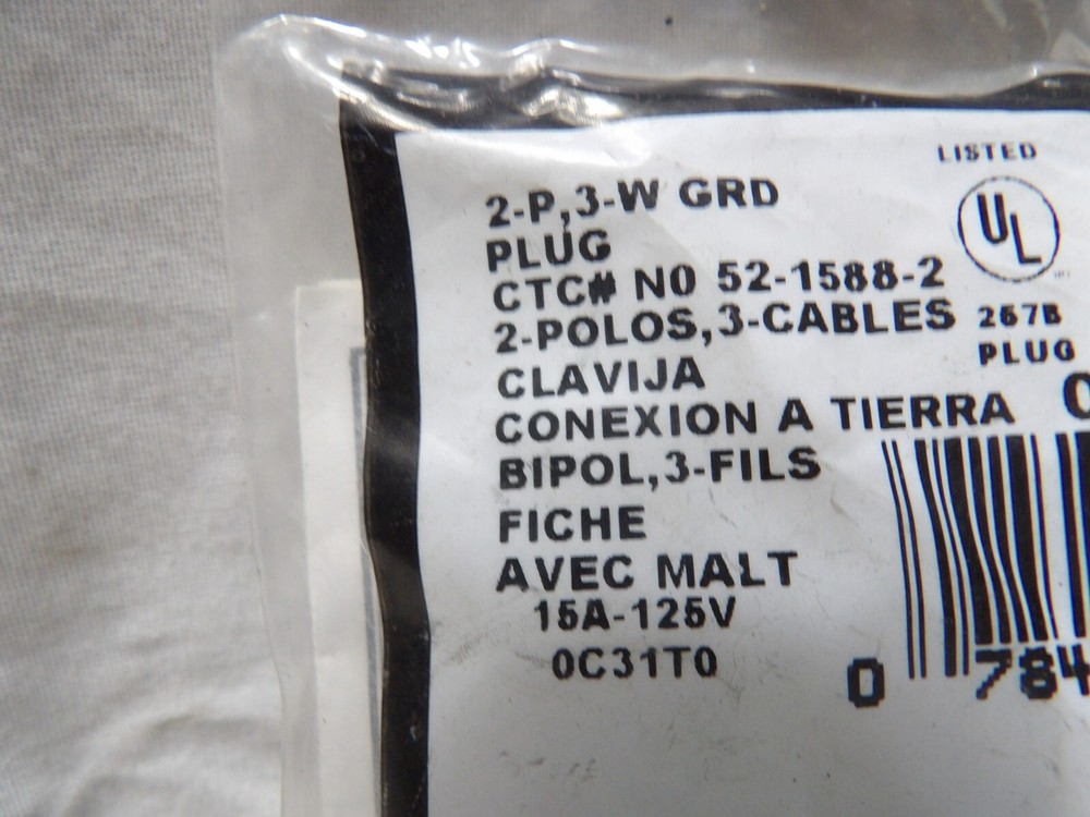 Leviton Dustguard 061-1447 2 Prong Plug