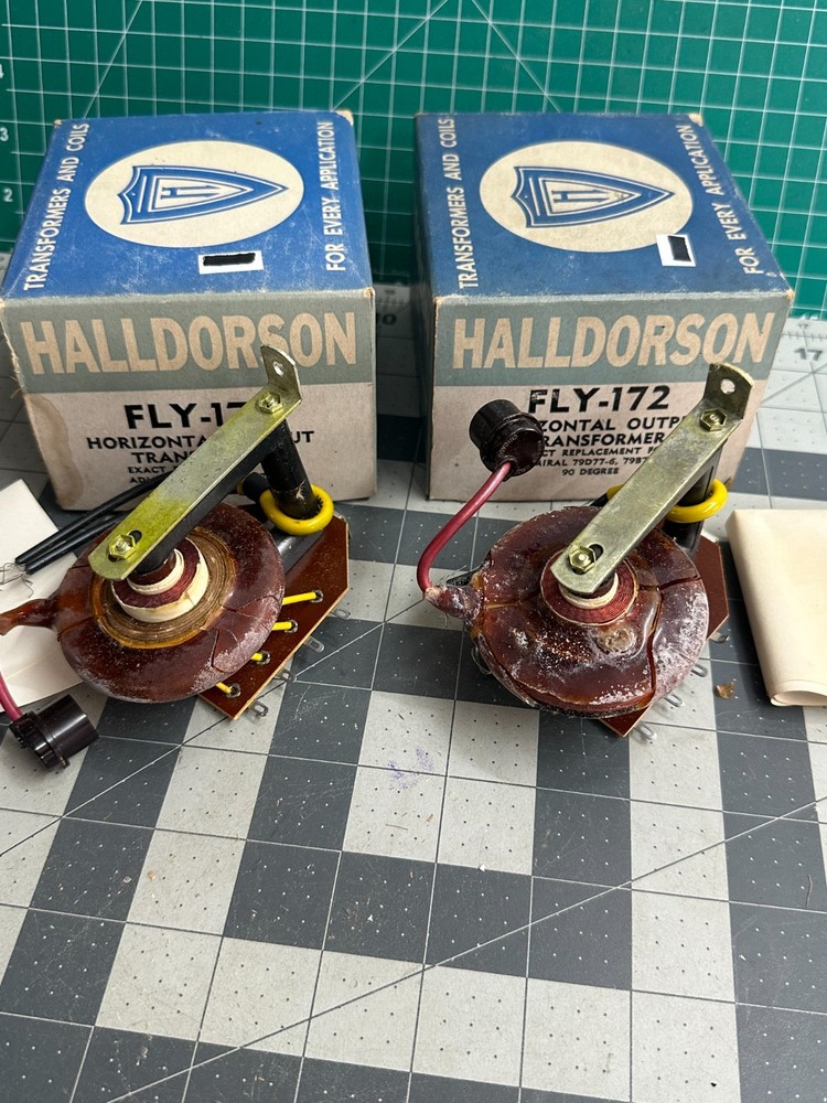 NOS 2-pack lot Thordarson FLY 172 Horizontal Output Flyback Transformer Admiral