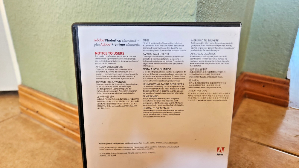 Photoshop Elements 3.0 Premiere Elements Windows XP w/ serial #