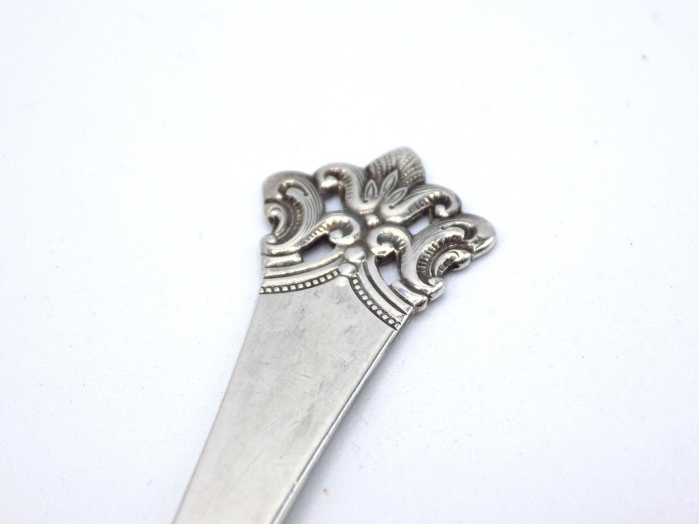 830 SILVER MAGNUS AASE ANITRA PATTERN NORWEGIAN LEMON FORK ~ 5 1/4"