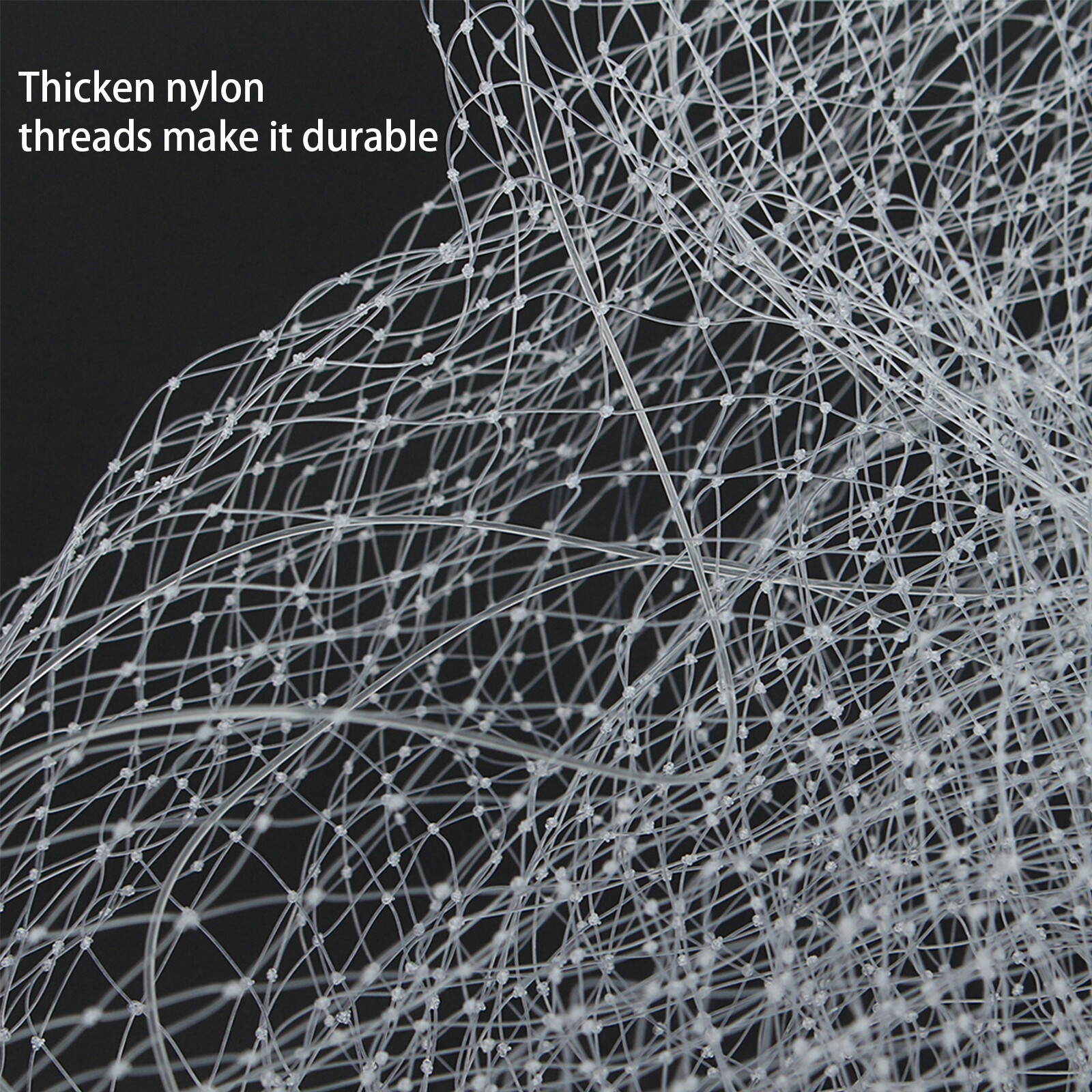 20/24/27/30ft Durable Cast Fishing Net w/ Heavier Steel Chain Sinker Boat Trap