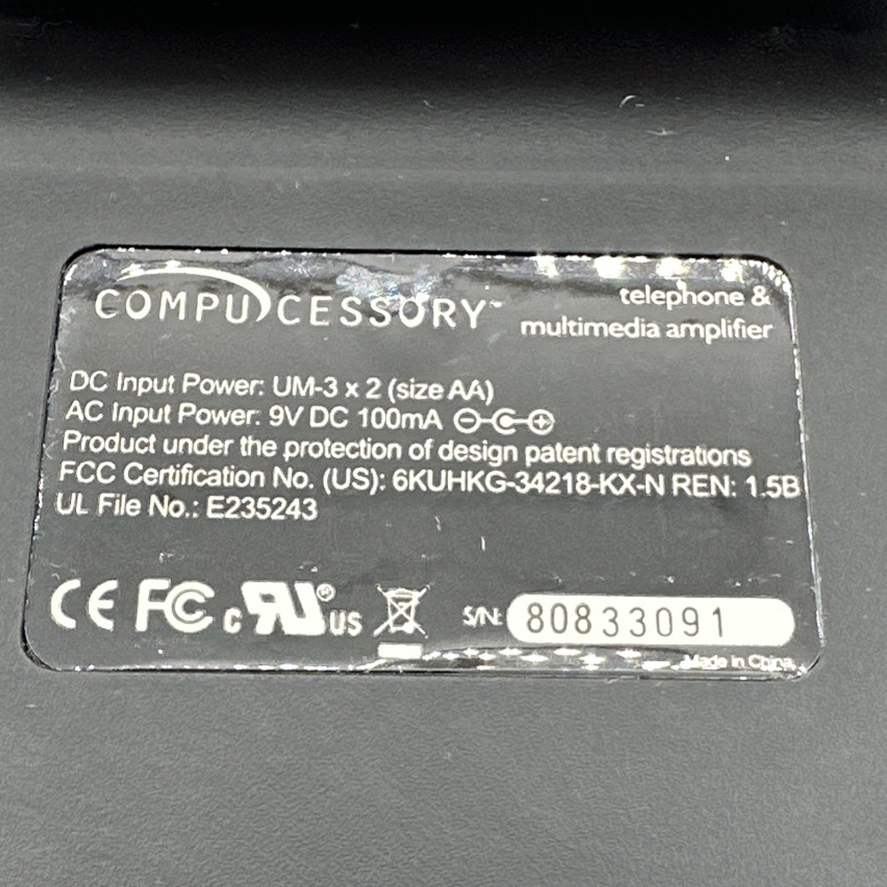 Compu Cessory telephone & Multimedia Amplifier untested