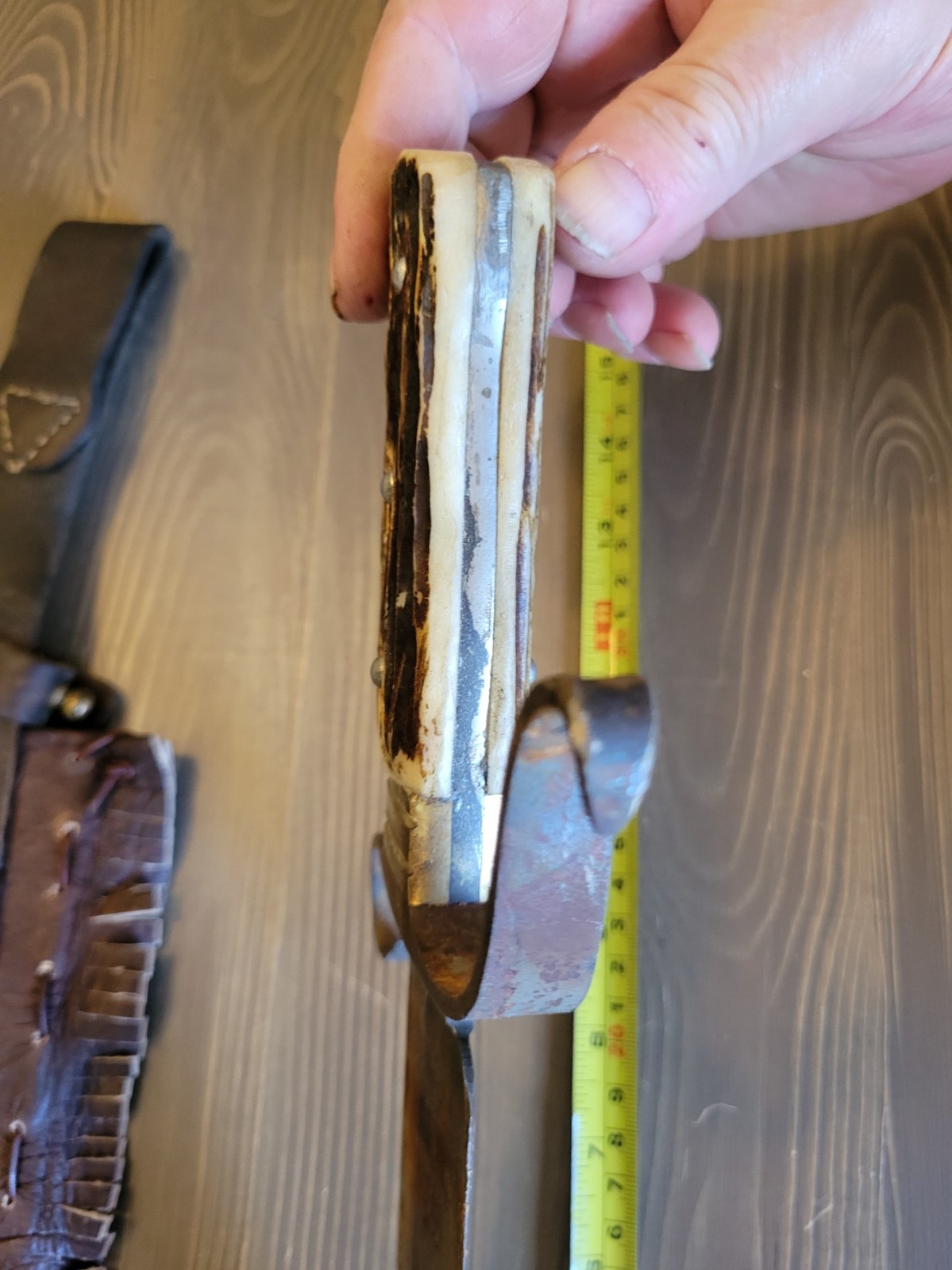 LARGE! Civil War "Style" Stag Handle Bowie Knife w/Custom Sheath!