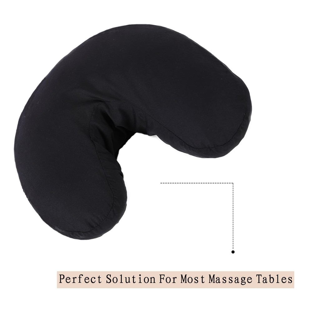 3 Piece Massage Sheet Set Microfiber Fitted Flat Face Cover Black
