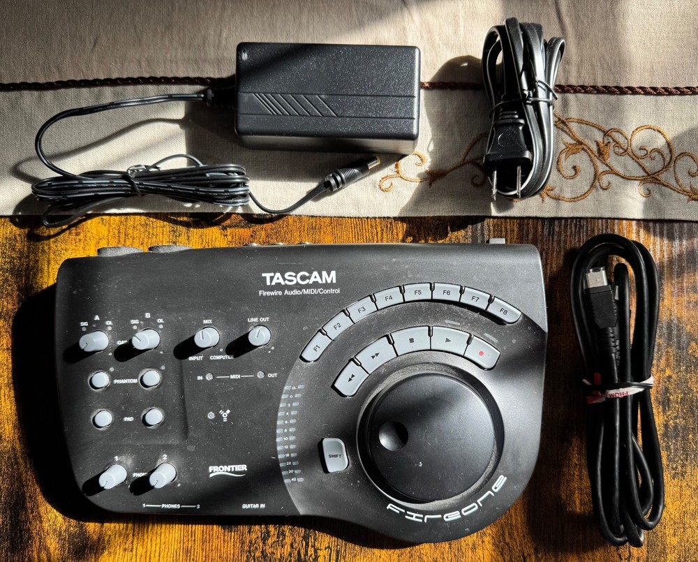TASCAM FireOne FireWire Audio/MIDI DAW Controller + Power Supply + Box
