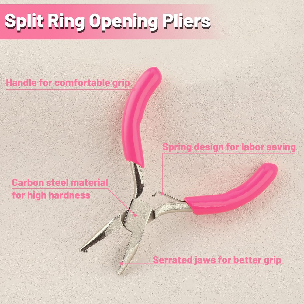 Split Ring Pliers for Jewelry Making, 3" Small Ring Opening Pliers Precision Rin