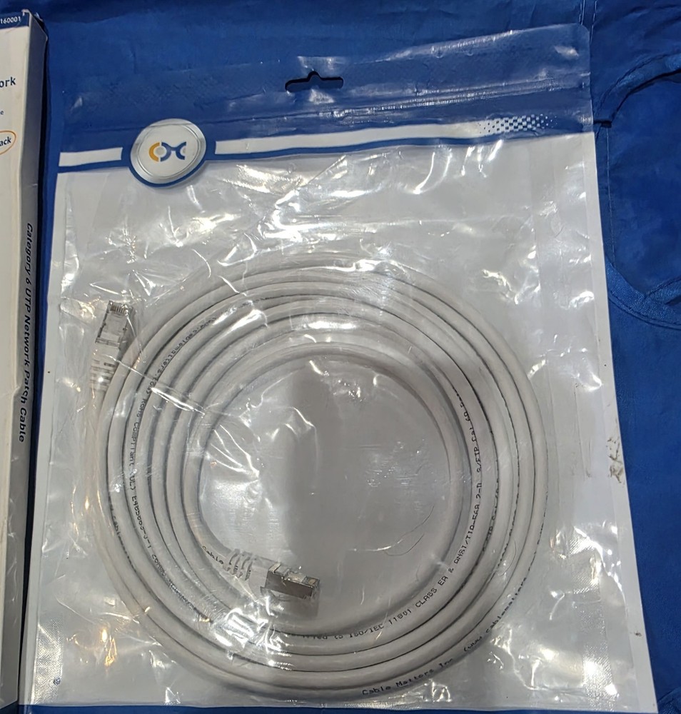 Cable Matters Category 6 UTP Network Patch Cable 5 Pack 160001 5 Box 1 Bag New