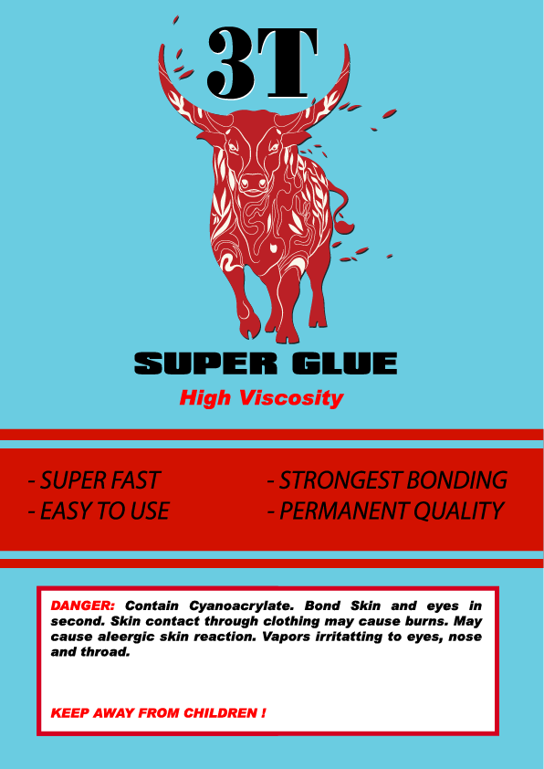 3T 2 oz. Thin, Medium, Thick Supper glue and 2 oz accelerator